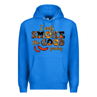 True Royal i only smoke the good smokes Premium Hoodie - AdoDesignShop