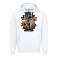 Cowgirl With Aztec Zipper Hoodie | Teevron