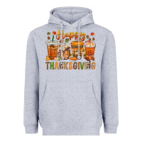 Heather Grey western happy thanksgiving bbs Heavyweight Hoodie - BundleAndBundleShop