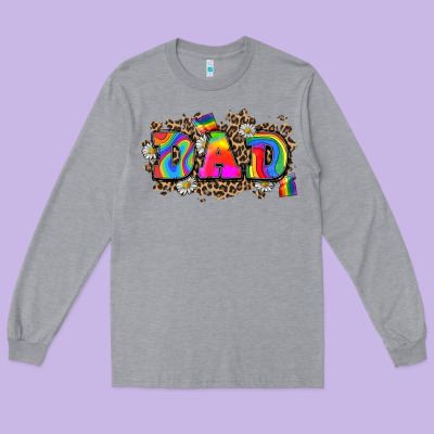Dad Pride Long Sleeve Tee Designed By Zillion Design Studio