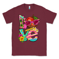 Burgundy love summer teacher Classic Tee - texasbilliewilder