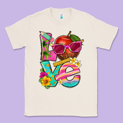 Love Summer Teacher Classic Tee Designed By Texasbilliewilder