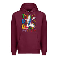 Burgundy 100 days of school Premium Hoodie - MaliasSmallBusiness