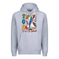 Heather Grey 100 days of school Premium Hoodie - MaliasSmallBusiness