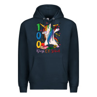 Navy 100 days of school Premium Hoodie - MaliasSmallBusiness