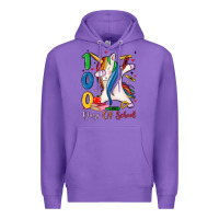 Purple 100 days of school Premium Hoodie - MaliasSmallBusiness