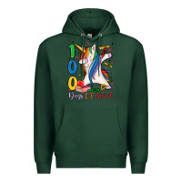 Sports Green 100 days of school Premium Hoodie - MaliasSmallBusiness