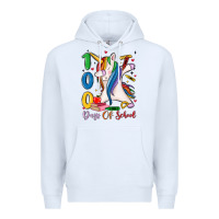 White 100 days of school Premium Hoodie - MaliasSmallBusiness