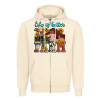 Sandshell life is better on the farm Zipper Hoodie - Zillion Design Studio