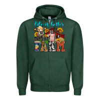 Sports Green life is better on the farm Zipper Hoodie - Zillion Design Studio