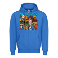 True Royal life is better on the farm Zipper Hoodie - Zillion Design Studio