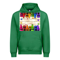 Emerald custom teacher name crayons Urban Hoodie - NancyCooperArtShop