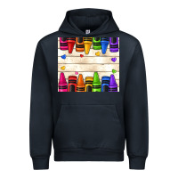 Navy custom teacher name crayons Urban Hoodie - NancyCooperArtShop
