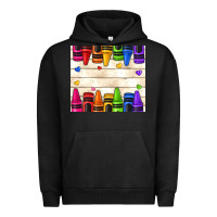 Pigment Black custom teacher name crayons Urban Hoodie - NancyCooperArtShop