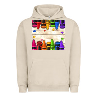 Pigment French Oak custom teacher name crayons Urban Hoodie - NancyCooperArtShop