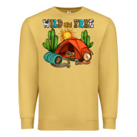 Antique Gold wild and free camp Premium Sweatshirt - AdoDesignShop