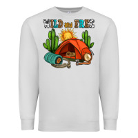 Dove Grey wild and free camp Premium Sweatshirt - AdoDesignShop