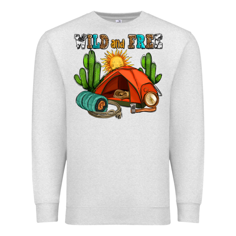 Wild And Free Camp Premium Sweatshirt by AdoDesignShop | Teevron