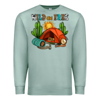 Seafoam wild and free camp Premium Sweatshirt - AdoDesignShop
