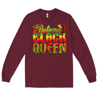 Burgundy future black queen Long Sleeve Tee - texasbilliewilder