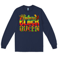 Navy future black queen Long Sleeve Tee - texasbilliewilder