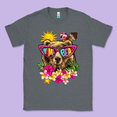 Mama Bear Summer Classic Tee Designed By Texasbilliewilder