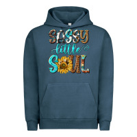 Pigment Midnight Navy sassy little soul Urban Hoodie - NancyCooperArtShop