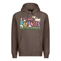 Coffee some bunnys needs vodka Premium Hoodie - MaliasSmallBusiness