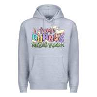 Heather Grey some bunnys needs vodka Premium Hoodie - MaliasSmallBusiness