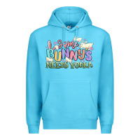 Ocean Blue some bunnys needs vodka Premium Hoodie - MaliasSmallBusiness