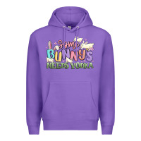 Purple some bunnys needs vodka Premium Hoodie - MaliasSmallBusiness