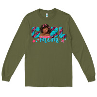 Army Green girl mom afro black girl Long Sleeve Tee - texasbilliewilder