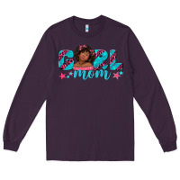 Plum girl mom afro black girl Long Sleeve Tee - texasbilliewilder