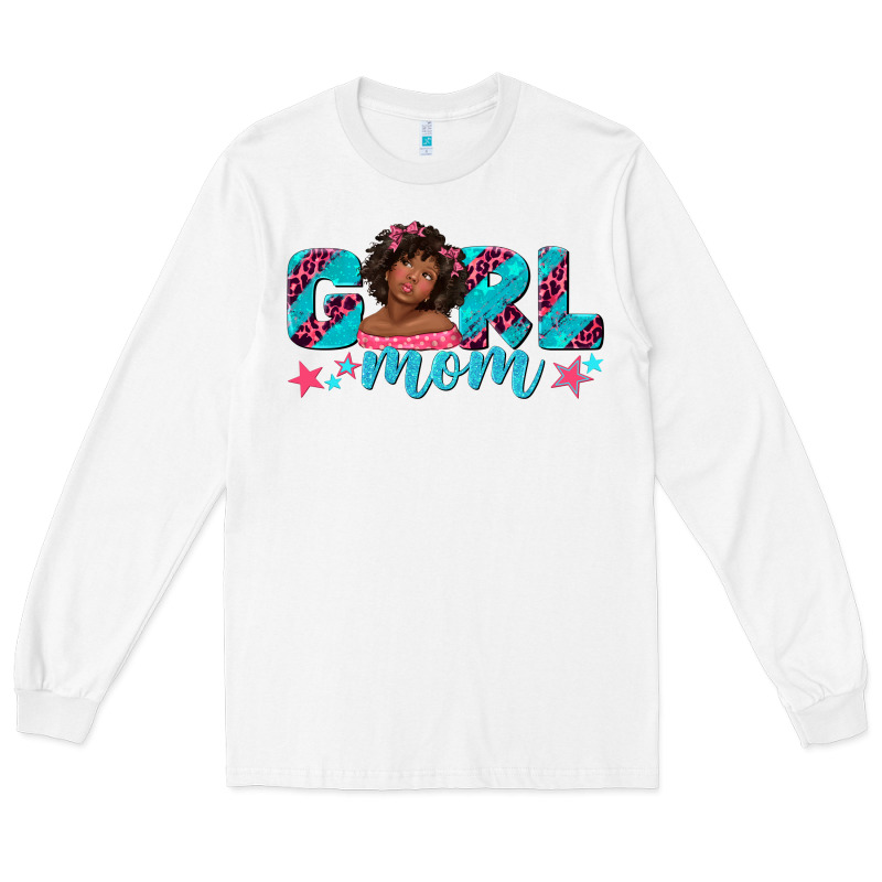 Girl Mom Afro Black Girl Long Sleeve Tee by texasbilliewilder | Teevron