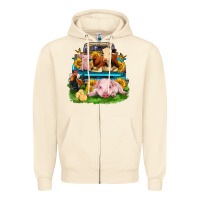 Sandshell farm truck animals Zipper Hoodie - Zillion Design Studio