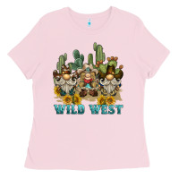 Bubblegum Pink wild west western gnome Ladies Tee - BarkalooDesign