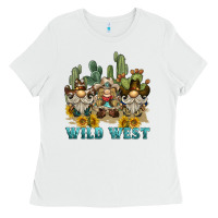 White wild west western gnome Ladies Tee - BarkalooDesign