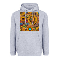 Heather Grey our lady of guadalupe sunflower  seamless pattern Heavyweight Hoodie - JahusDesignShop