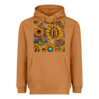 Meerkat our lady of guadalupe sunflower  seamless pattern Heavyweight Hoodie - JahusDesignShop
