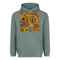 Sage our lady of guadalupe sunflower  seamless pattern Heavyweight Hoodie - JahusDesignShop