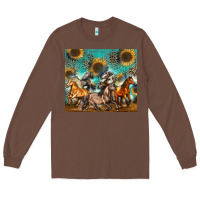 Chestnut western horses Long Sleeve Tee - Zillion Design Studio
