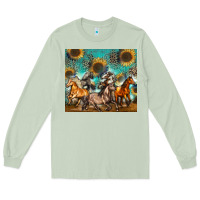Matcha western horses Long Sleeve Tee - Zillion Design Studio