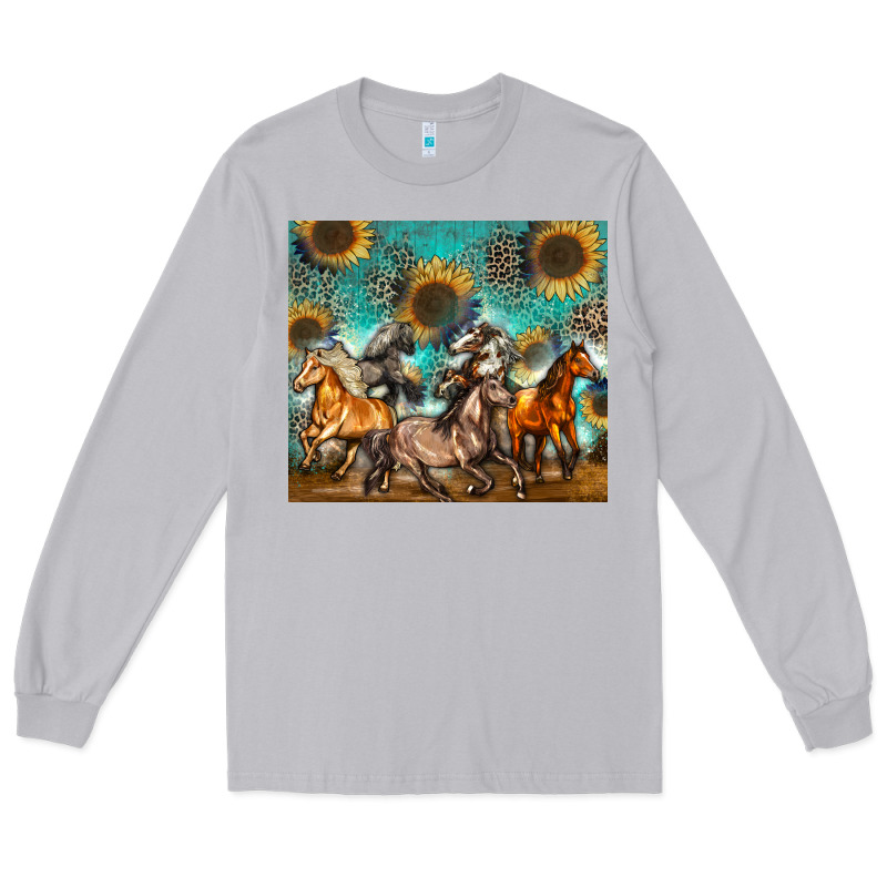 Western Horses Long Sleeve Tee by Zillion Design Studio | Teevron