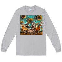 Moon Dust western horses Long Sleeve Tee - Zillion Design Studio