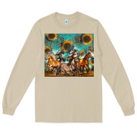 Mushroom western horses Long Sleeve Tee - Zillion Design Studio