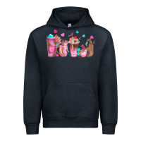 Navy nail tech coffee cups Urban Hoodie - NancyCooperArtShop