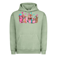 Pigment Oil Green nail tech coffee cups Urban Hoodie - NancyCooperArtShop