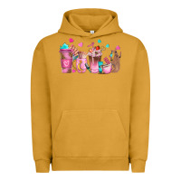Pigment Peanut Butter nail tech coffee cups Urban Hoodie - NancyCooperArtShop
