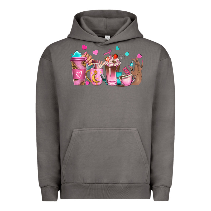 Nail Tech Coffee Cups Urban Hoodie by NancyCooperArtShop | Teevron
