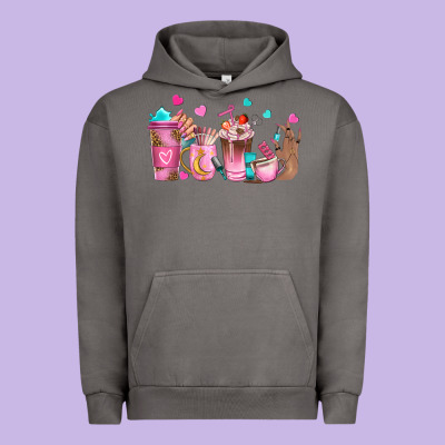 Nail Tech Coffee Cups Urban Hoodie Designed By Nancycooperartshop